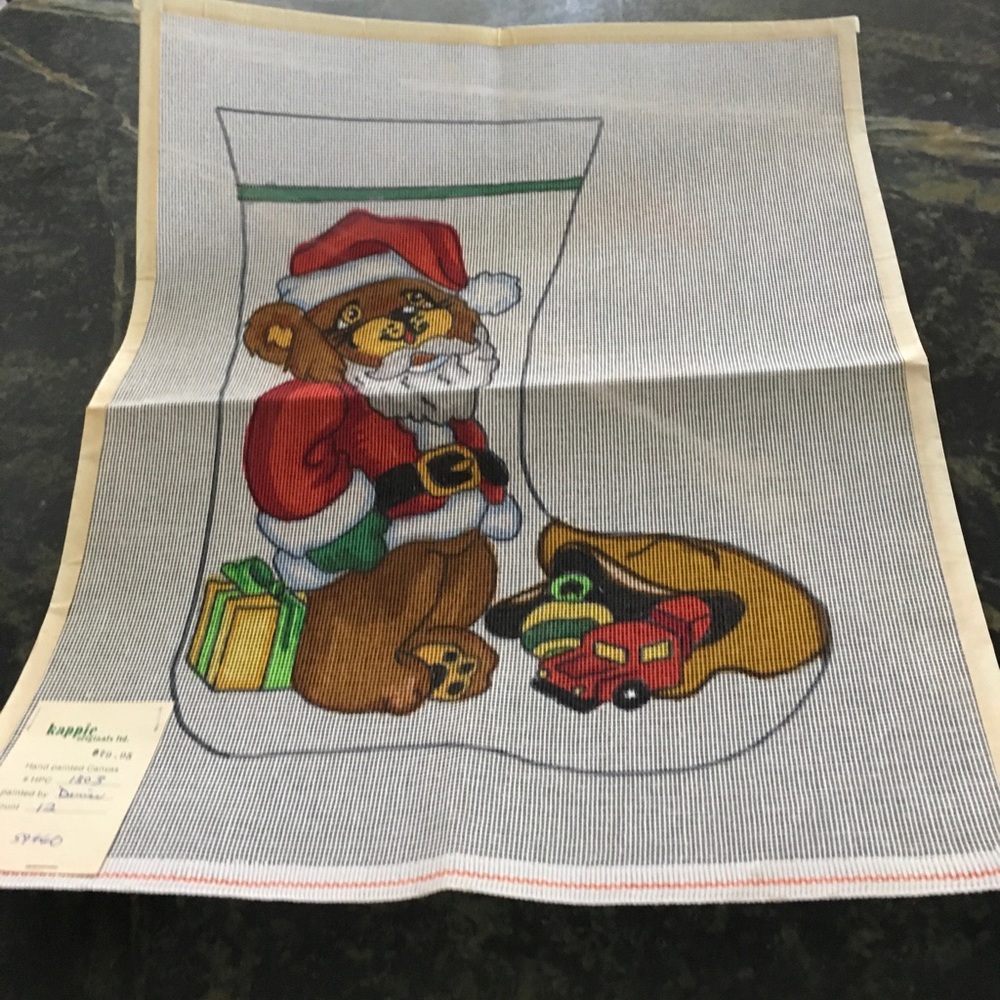 Hand painted needlepoint canvas by Kappie Originals, Ltd